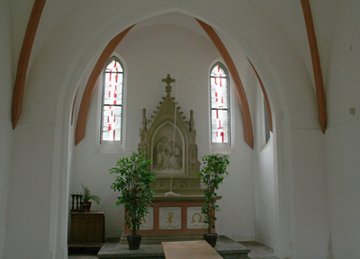 Innenansicht der Birgelener Friedhofskapelle